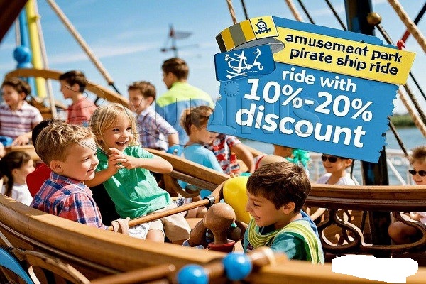 10%-20% discount for amusement park pirate ship ride