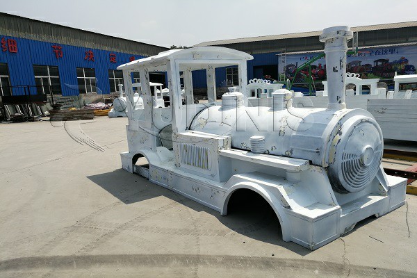 FRP production for trackless sightseeing train ride