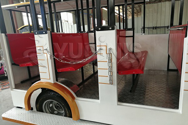 production of trackless train ride